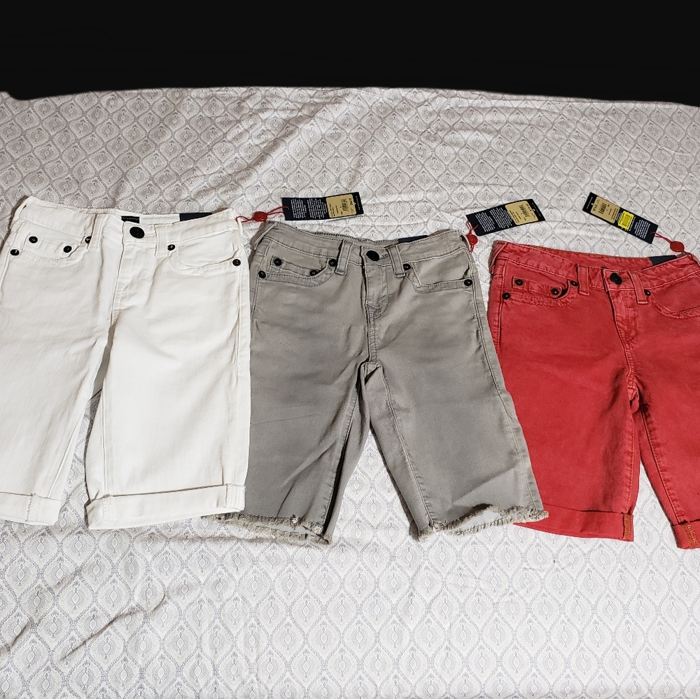 Lot of 3 Boys True Religion Shorts
